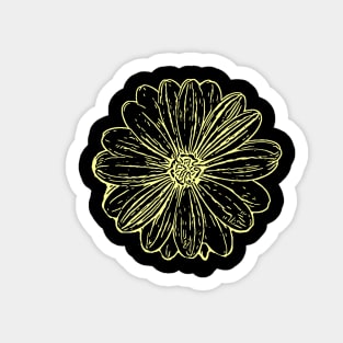 Sunflower Ink Print Sticker